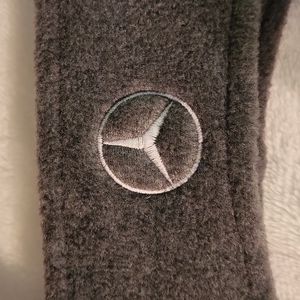NWT Mercedes Benz Logo Fleece Ear Warmer Headband Gray